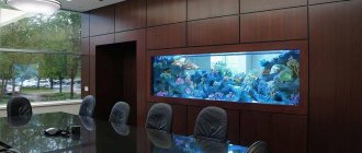 Аквариум с морским пейзажем в квартире