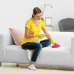 чистка белого дивана