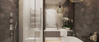 Design and layout of a bathroom 6 sq m