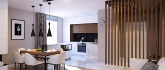 Дизайн кухни-гостиной в современной квартире