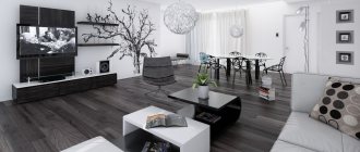 living room in high-tech style