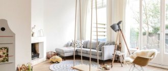 Swings in the interior of an apartment 50 photos
