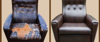 Как перетянуть старое кресло своими руками