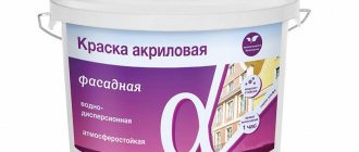 Acrylic paints for construction work