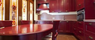 кухня бордо фото