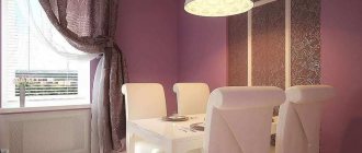 кухня в лиловом цвете