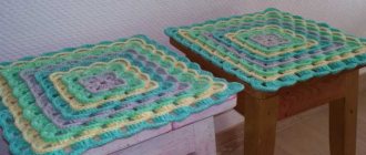 Мастер-класс по вязанию крючком накидок на стулья и табурет