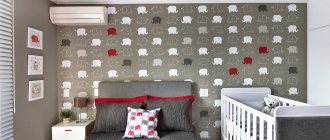Space for a baby cot in an air-conditioned bedroom
