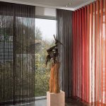 Thread curtains in the interior