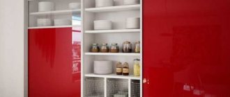Обзор стильных шкафов купе на кухню, и их особенности