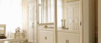 Features of sliding wardrobes for Provence style, selection rules