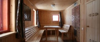 Раздевалка в бане: дизайн, фото