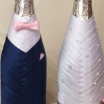 Украшение бутылки на свадьбу своими руками: пошаговая инструкция