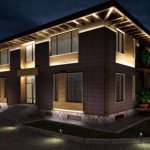 Street lighting of a private house: facade and decorative lighting of the site
