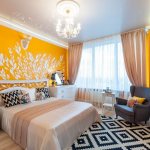 желтая спальня фото оформление